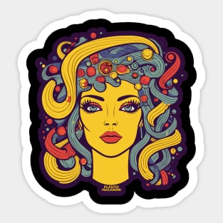 Plastic Macaroni Boho Trippy Hippy Rotelle Sticker